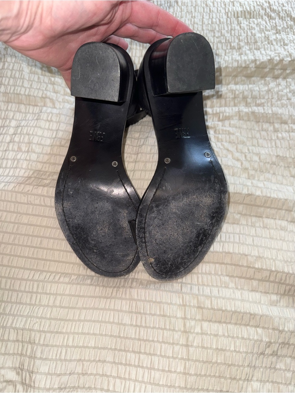 Frye Leather Ankle Strap Block Heel Sandal 8 - Picture 3 of 7